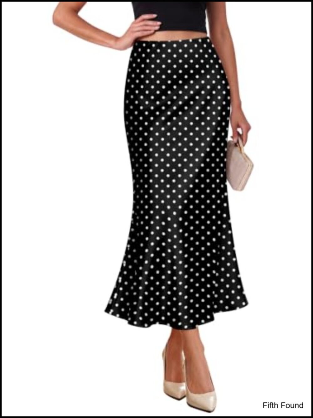Satin High Waist Mermaid Midi Skirt for Women Cocktail Party